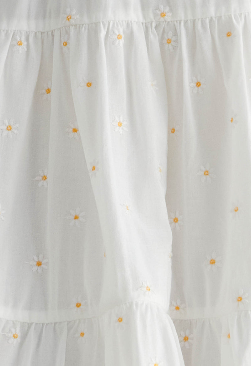 Fontelli Skirt in Daisy Embroidery