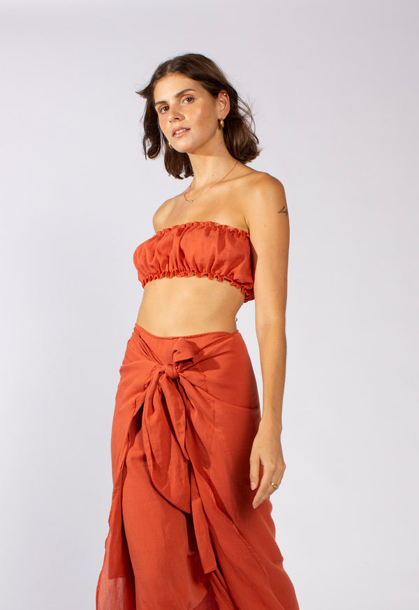 Bloom Bandeau in Guava