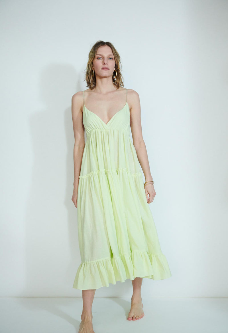 Cariño Sundress in Limelight