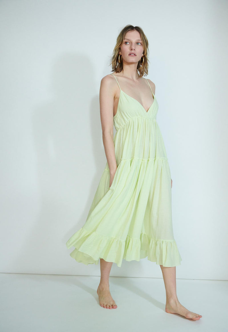 Cariño Sundress in Limelight