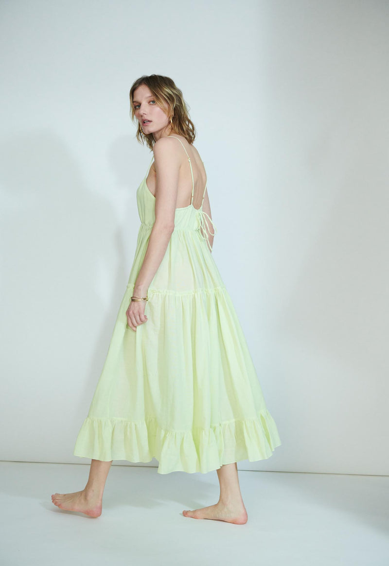 Cariño Sundress in Limelight