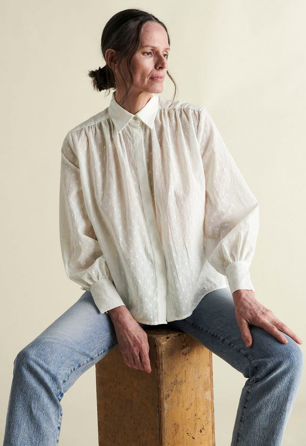 Gaspé Blouse in Natural Swiss Ellipse
