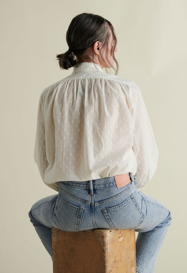 Gaspé Blouse in Natural Swiss Ellipse