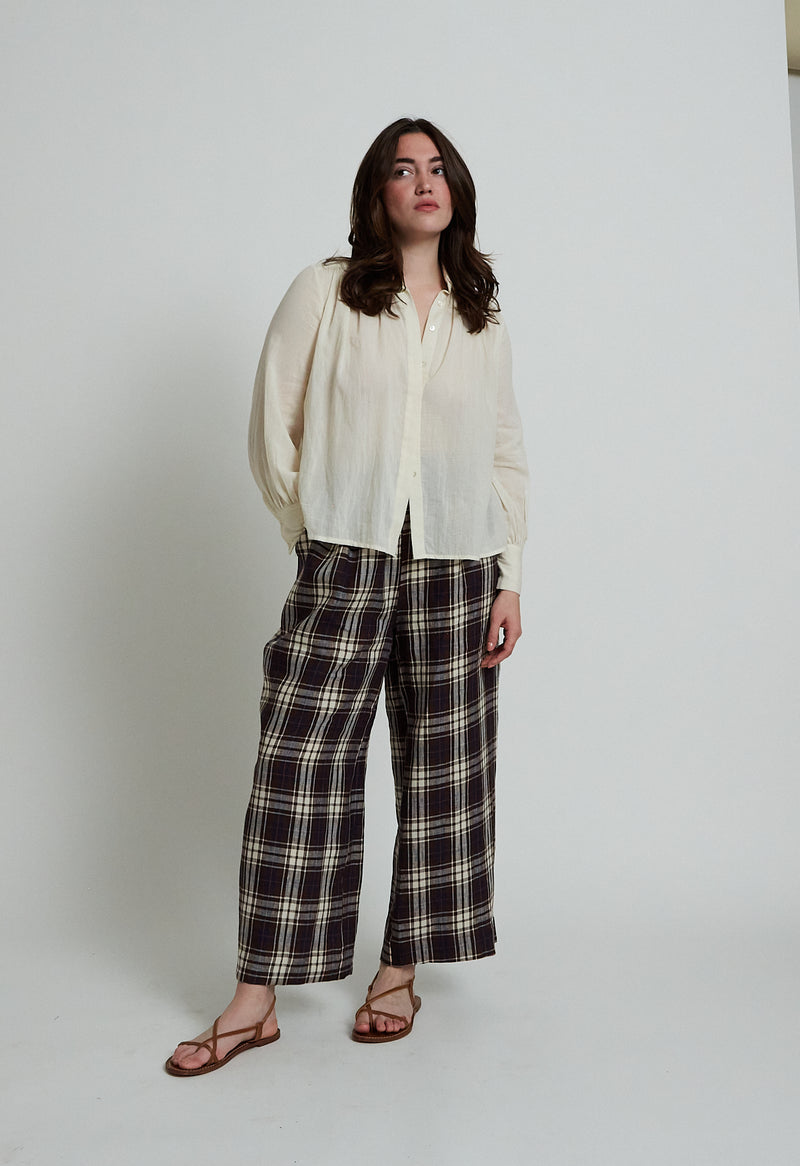 Tuxedo Tap Pant in Linen