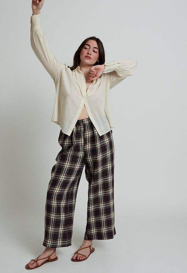 Tuxedo Tap Pant in Linen