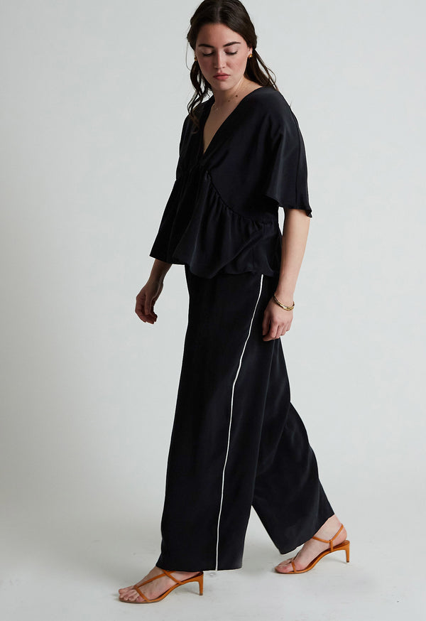 Tuxedo Tap Pant in Silk Crepe