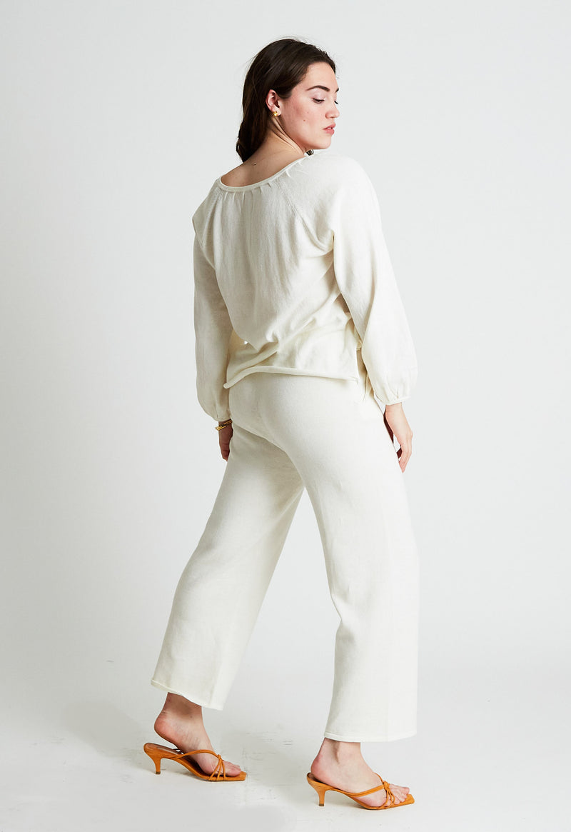 Leigh Lounge Pant in Cream