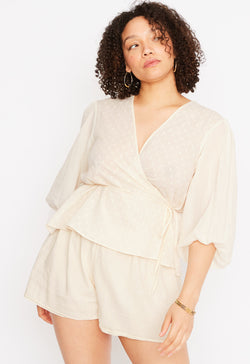 Eloise Blouse in Natural Swiss Ellipse