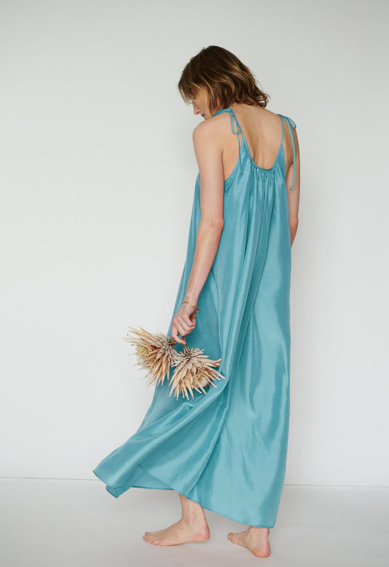 Amelia Slip Dress in Ocean