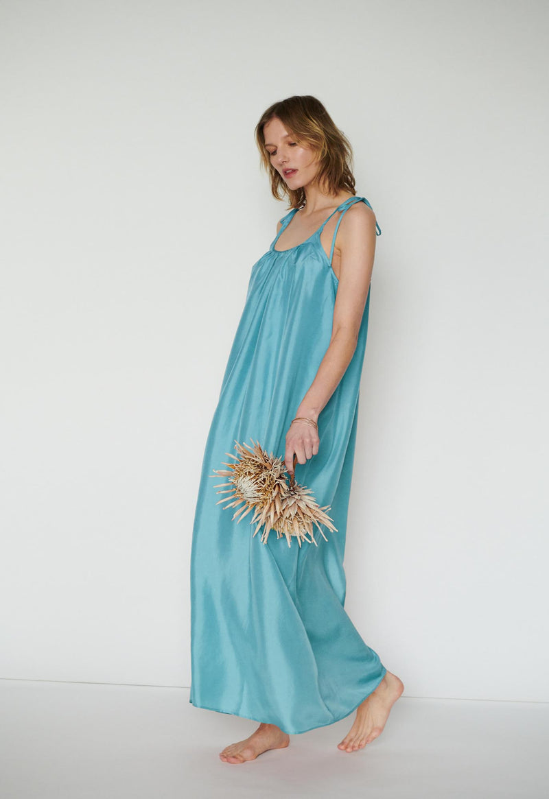 Amelia Slip Dress in Ocean