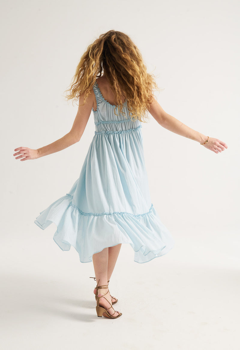 adriane dress skies are blue Adrian in Signature Cotton – Loup Charmant and embroidery.