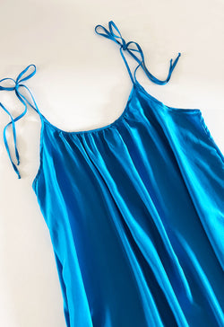Amelia Slip Dress in Mistral Blue