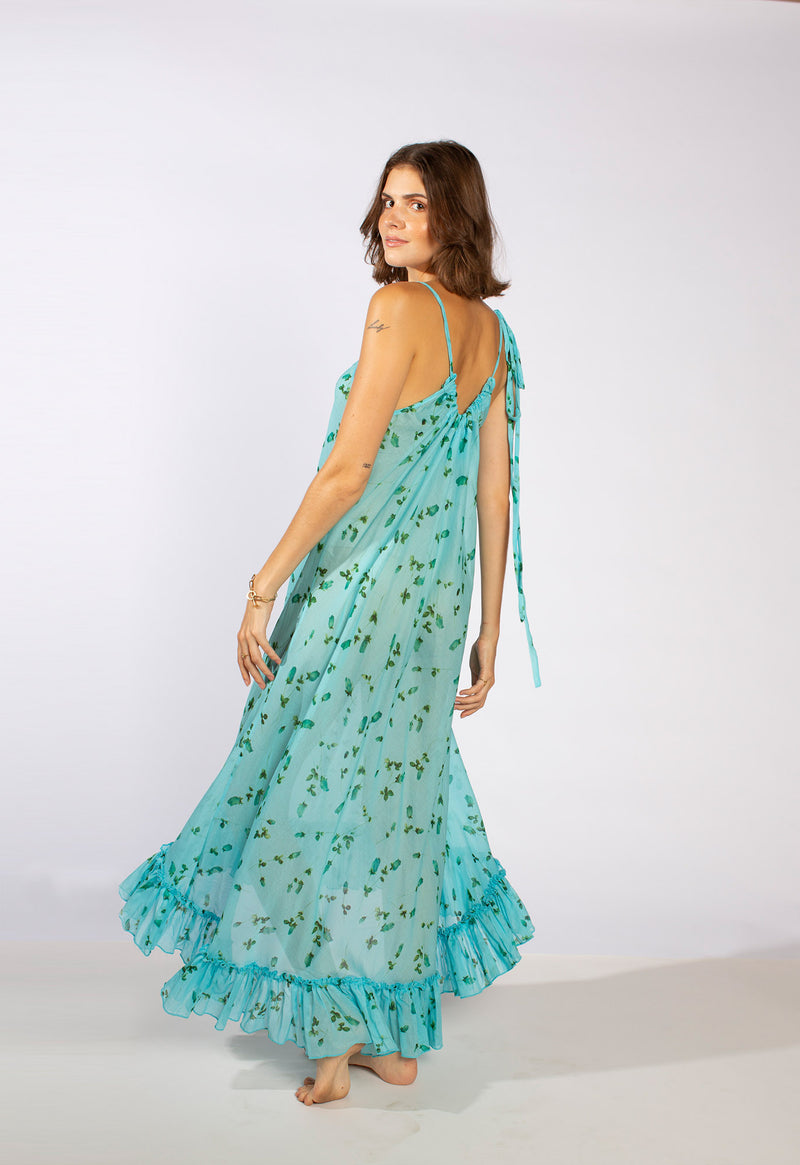 Anemone Dress in Blue Rose