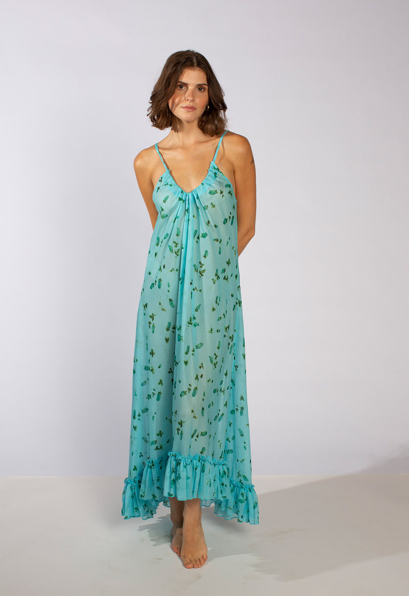 Anemone Dress in Blue Rose