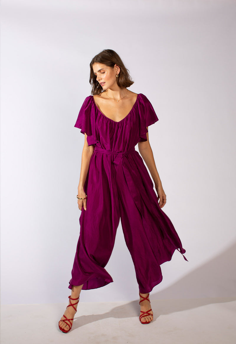 Drea Jumpsuit in Soft-Washed Silk