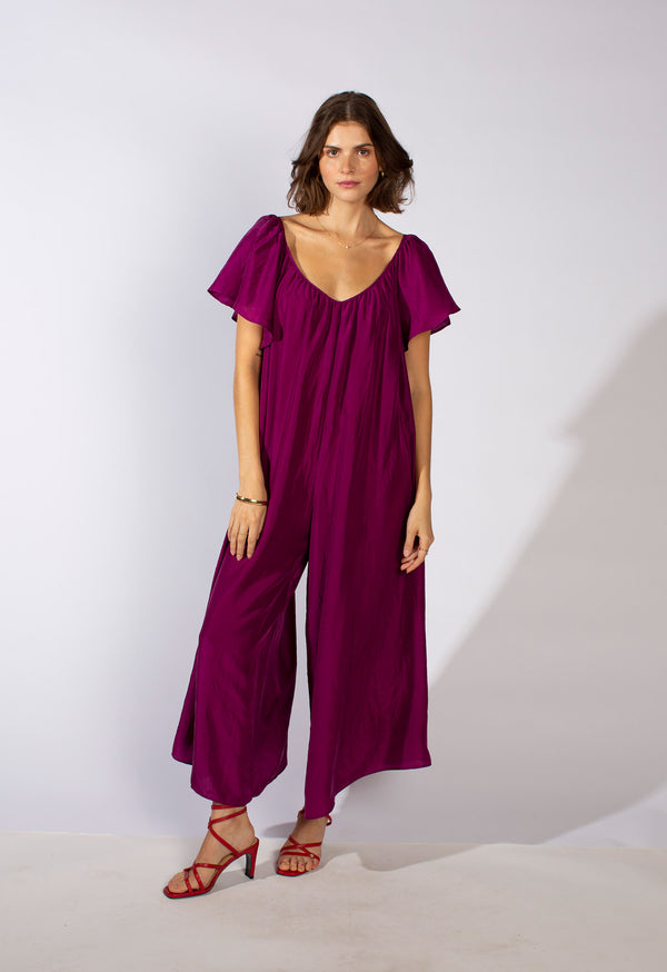 Drea Jumpsuit in Soft-Washed Silk