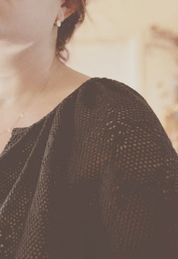 Peasant Top in Cotton Lace