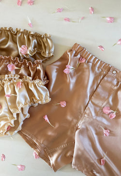 Silk Charmeuse Boxer & Bloomer Set