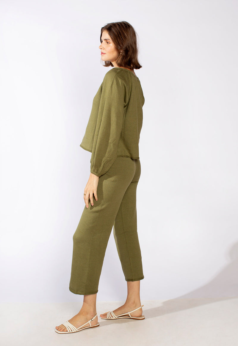 Leigh Lounge Pant in Forest