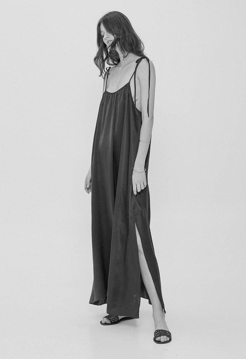 Amelia Slip Dress in Mistral Blue