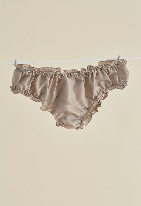 Signature Bloomers in Taupe Silk