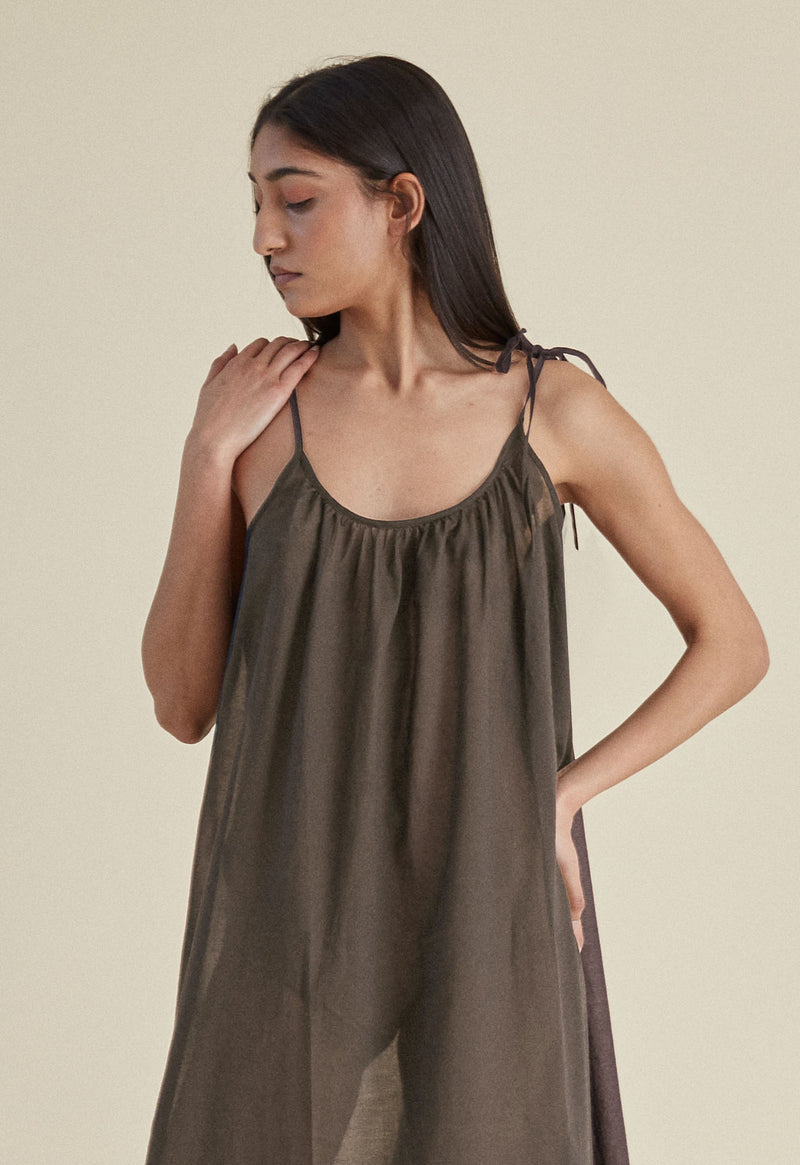 Summer Sheer Maxi Slip in Coco