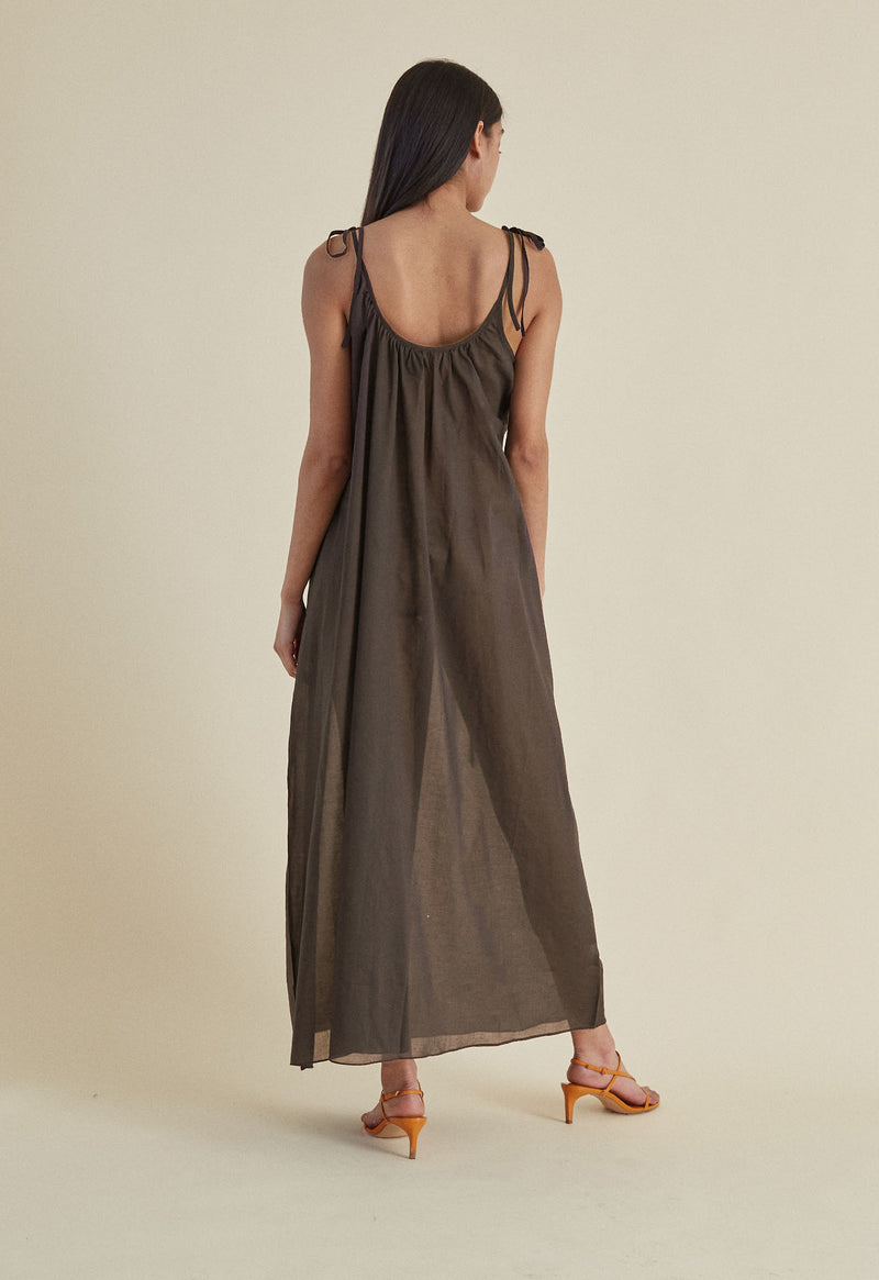 Summer Sheer Maxi Slip in Coco