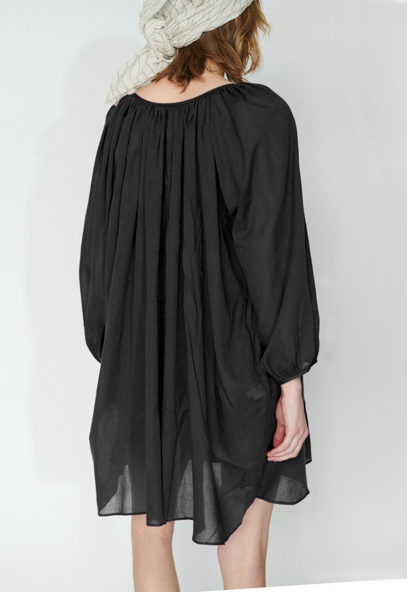 Peasant Tunic in Black