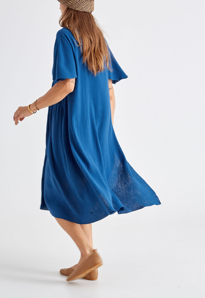 Riva Kaftan in Indigo