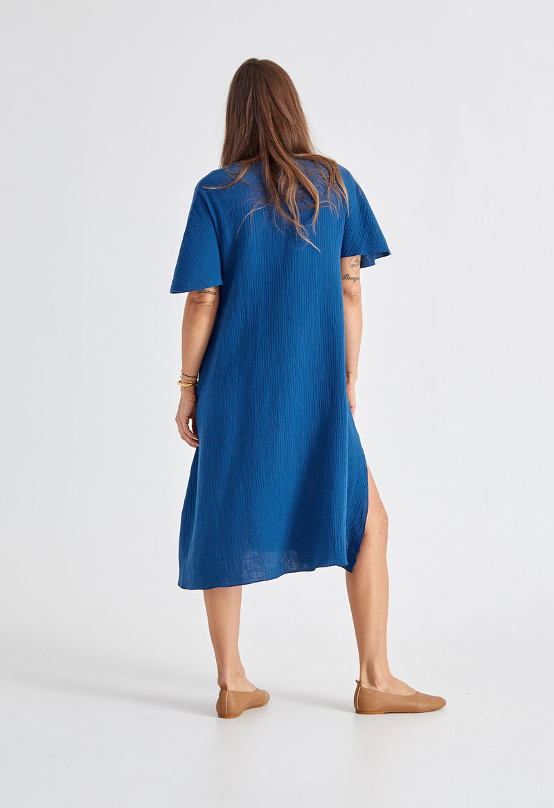 Riva Kaftan in Indigo