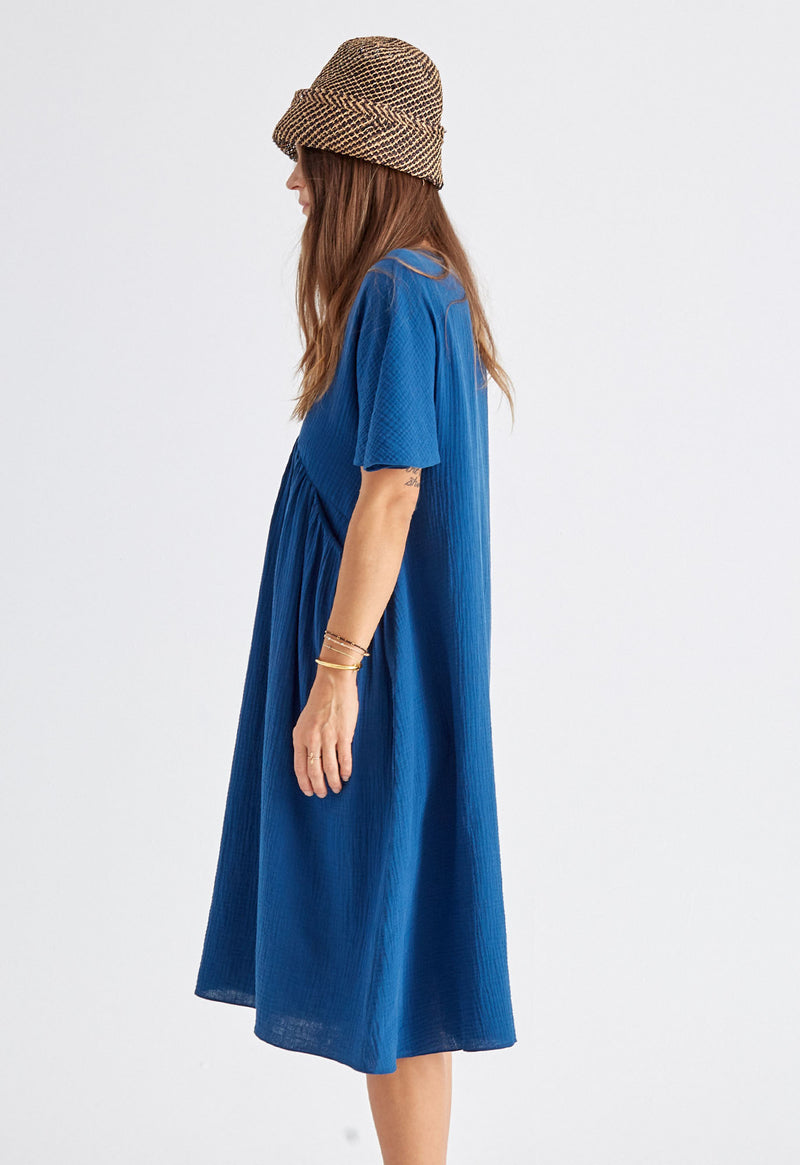 Riva Kaftan in Indigo