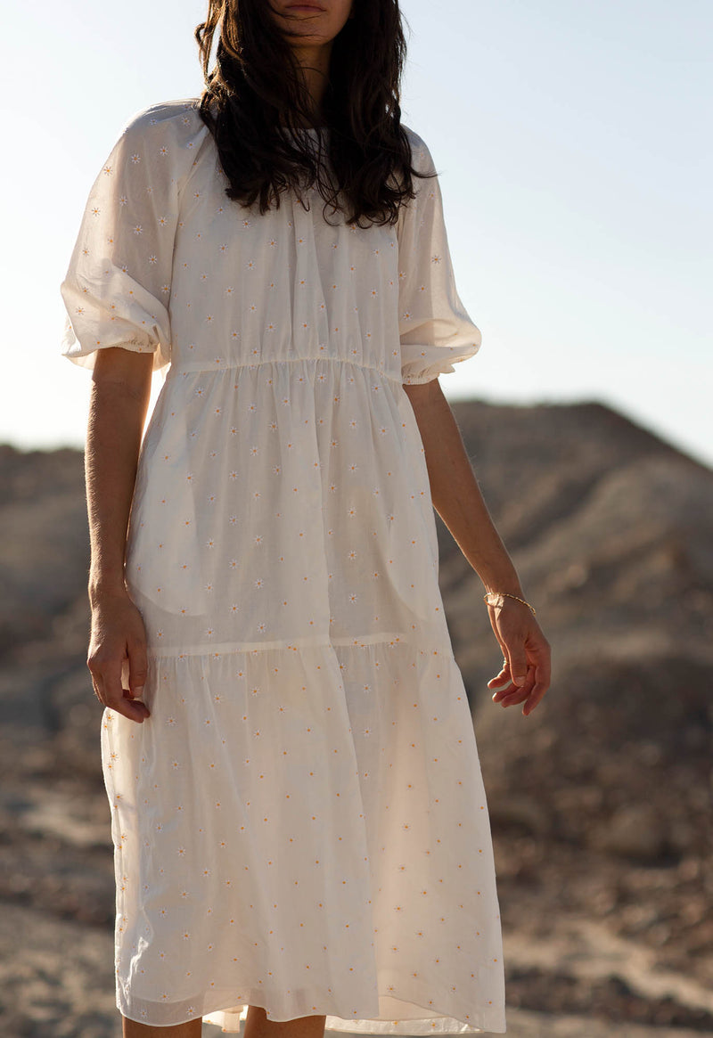 Soleil Dress in Daisy Embroidery – Loup Charmant